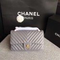 Best Chanel Flap Shoulder Bag Original sheepskin Leather CF 1112V gray gold chain JH04729CF36