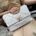 Chanel 19 flap bag AS1161 white JH02627um78