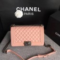 Chanel LE BOY Shoulder Bag Sheepskin Leather A67086 pink Silver chain JH04831SS70