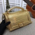 Chanel Leboy leather Shoulder Bag 5274A gold JH04041kH95