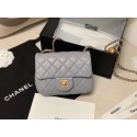 Chanel MINI Flap Bag Original Sheepskin Leather AS1786 Light grey JH02412rd58