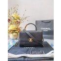 Chanel small tote bag Sheepskin & Gold-Tone Metal AS2059 black JH01960TV86