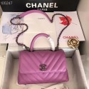 Copy Chanel Small Flap Bag Top Handle V92990 Purplish JH02464Vo75
