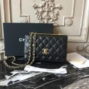 Copy Chanel WOC Original leather Mini Shoulder Bag Sheepskin leather D33814 black JH04187nY30