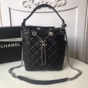 Designer Replica Chanel drawstring bag A91273 black JH03272Jz48