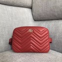 Fake Gucci GG Marmont matelasse belt bag 523380 red JH00833DK43