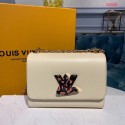 Fake Louis Vuitton TWIST EPI Leather Bag M53928 White JH00861Ty15