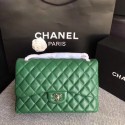 Fashion Chanel Flap Original Lambskin Leather Shoulder Bag CF1113 green silver chain JH04741JD28
