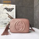 Gucci Soho Calfskin Leather Disco Bag 308364 pink JH00189SP97