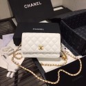 Imitation Chanel Original Small classic Sheepskin flap bag AS33814 white JH02332wE81