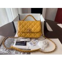 Imitation Cheap Chanel Shoulder Bag Original Leather Yellow 63593 Gold JH02776wG78