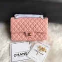Imitation Hot Chanel Flap Shoulder Bag Original Deer leather A1112 pink gold chain JH03876CQ60