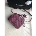 Knockoff AAA Chanel Original Leather Medium Cosmetic Bag 93443 Wine JH02732nQ90