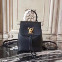 Luxury Louis Vuitton Original leather LOCKME BACKPACK MINI 54573 black JH00451Kv15