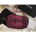 New CHANEL Denim flap bag AS1113 red JH02468Dx33