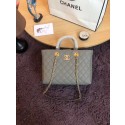 Replica AAAAA Chanel large shopping bag Calfskin & Gold-Tone Metal A57974 grey JH02587Sy67