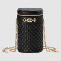 Replica Gucci Quilted leather belt bag 572298 black JH00281jE50