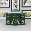 Replica Gucci Velvet GG Shoulder Bag A443496 green JH01355sU34