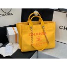 Fake Chanel Original large shopping bag 66941 yellow JH01747SY47