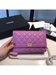 BOY CHANEL Original Wallet on Chain A80287 violet JH01778gt51