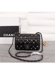 Chanel Classic Sheepskin Leather cross-body bag A1116 black silver-Tone Metal JH03385Ea63