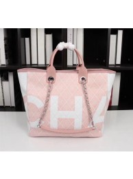 Chanel Cowhide Tote Bag 7180 pink JH04004Hc46