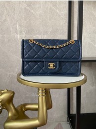 Chanel flap bag Grained Calfskin AS2357 Royal Blue JH01823KD63