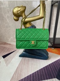 Chanel flap bag Grained Calfskin AS2358 green JH01814Ac56