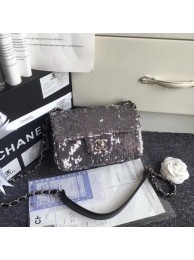 Chanel Flap Beads Shoulder Bag CF1116 silver JH04154uo30