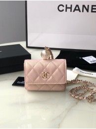 Chanel flap coin purse with chain AP2119 pink JH01776GL26