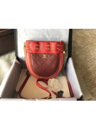 Chanel Flap Original Sheepskin leather cross-body bag 55698 red JH04044zm75
