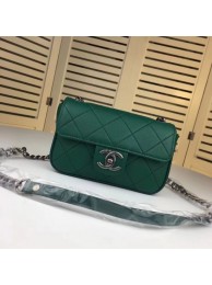 Chanel mini Leather cross-body bag 7739 green JH03980MM62