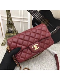 Chanel mini Sheepskin Leather cross-body bag 5698 red JH03995aT90