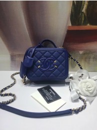 Chanel mini Vanity Case Original A93342 blue JH03585jX53