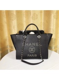 Chanel Original Caviar Leather Tote Shopping Bag 92565 black JH03937Bz34