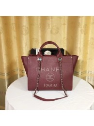 Chanel Original Caviar Leather Tote Shopping Bag 92565 red JH03936rC81