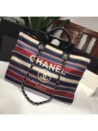 Chanel Shopping Bag A66941 red& Blue & Black JH03801Au34