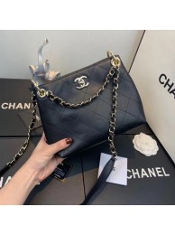 Chanel Small Calfskin hobo bag AS1461 black JH02345Aa30