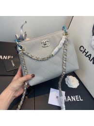 Chanel Small Calfskin hobo bag AS1461 grey JH02343bz90