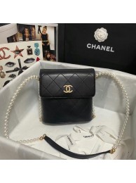 Chanel small hobo bag AS2503 black JH01806Py32