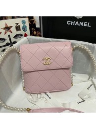 Chanel small hobo bag AS2503 light pink JH01807fk36