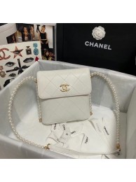Chanel small hobo bag AS2503 white JH01808sX32