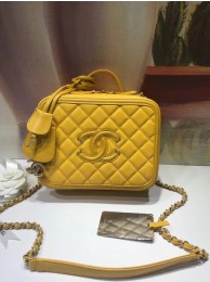 Chanel Vanity Case Original A93343 yellow JH03584Ac56
