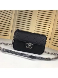 Copy Chanel mini Leather cross-body bag 7739 black JH03982cS18