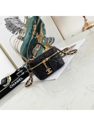Copy chanel small vanity with chain AP2194 black JH01827nY30