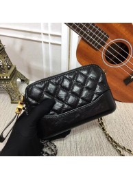 Copy High Quality Chanel Gabrielle Original Calf leather Shoulder Bag B93844 black JH03961xG96