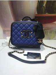Fake Chanel Vanity Case Original A93343 blue JH03583zI86