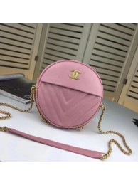 Fashion Imitation Chanel lambskin leather WOC chain bag 5698 pink JH04132dK58