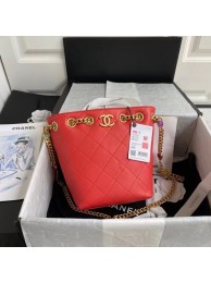 High Imitation Chanel Lambskin bucket bag AS2381 red JH01811vF44