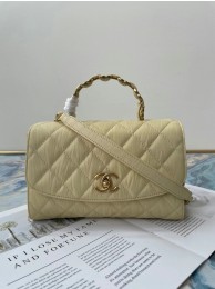 High Quality Chanel mini flap bag with top handle AS2478 Cream JH01790WY31